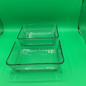 VTG 2 Anchor Hocking Glass Casserole Baking Dish’s 1.5 Qt 6 Cup USA NICE!